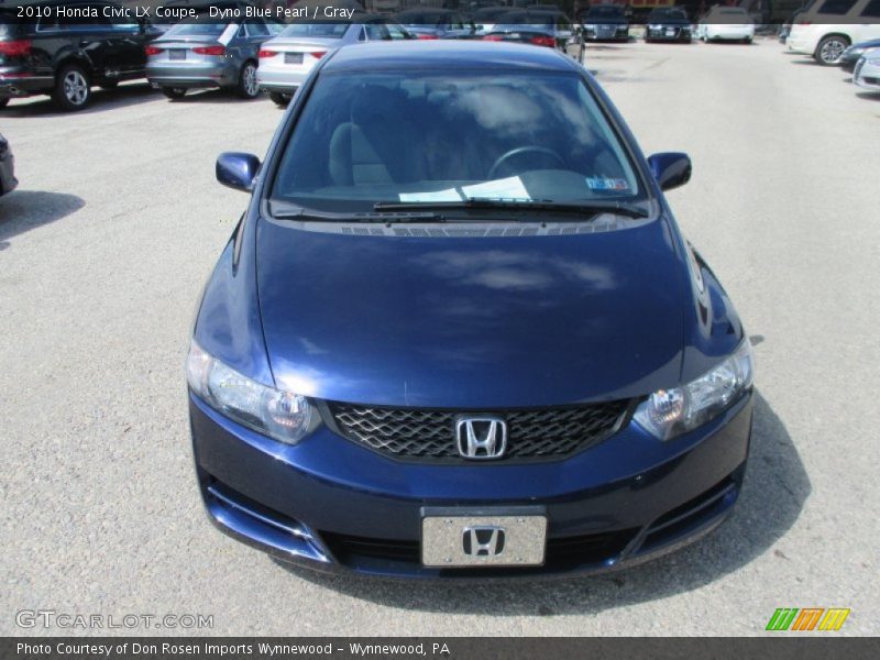 Dyno Blue Pearl / Gray 2010 Honda Civic LX Coupe