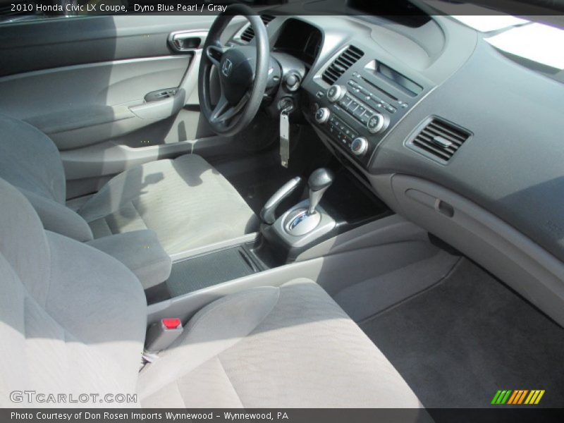 Dyno Blue Pearl / Gray 2010 Honda Civic LX Coupe