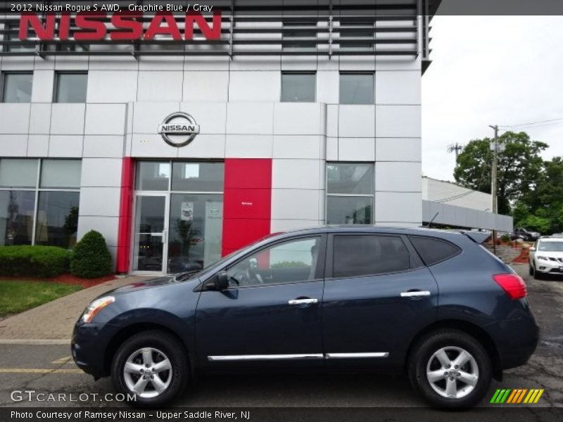 Graphite Blue / Gray 2012 Nissan Rogue S AWD