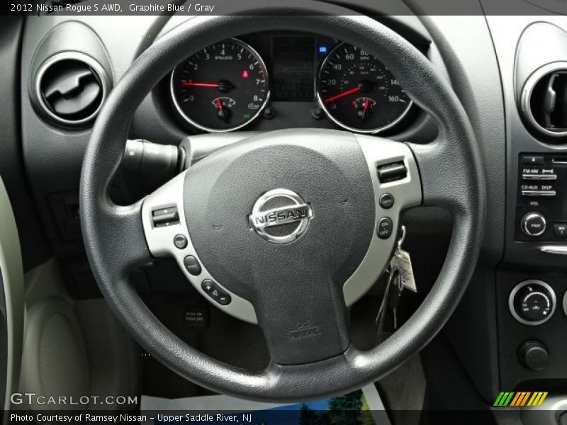Graphite Blue / Gray 2012 Nissan Rogue S AWD