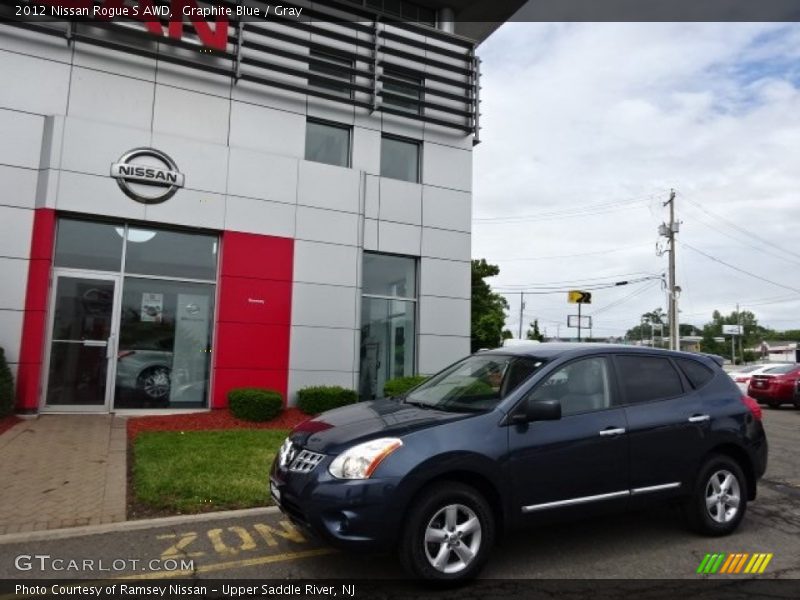Graphite Blue / Gray 2012 Nissan Rogue S AWD