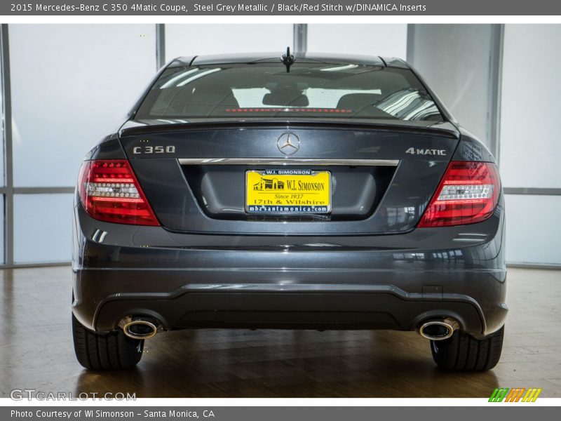 Steel Grey Metallic / Black/Red Stitch w/DINAMICA Inserts 2015 Mercedes-Benz C 350 4Matic Coupe