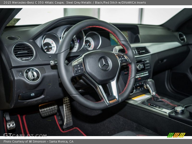 Steel Grey Metallic / Black/Red Stitch w/DINAMICA Inserts 2015 Mercedes-Benz C 350 4Matic Coupe