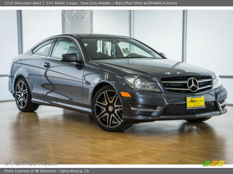 Steel Grey Metallic / Black/Red Stitch w/DINAMICA Inserts 2015 Mercedes-Benz C 350 4Matic Coupe