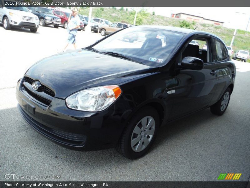 Ebony Black / Black 2010 Hyundai Accent GS 3 Door