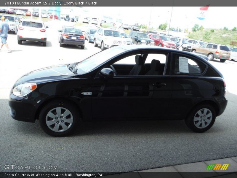 Ebony Black / Black 2010 Hyundai Accent GS 3 Door