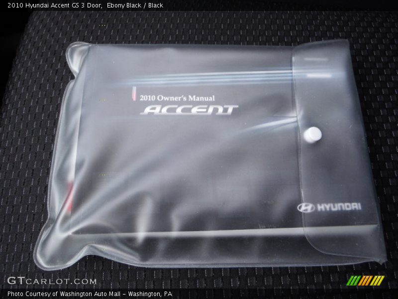 Ebony Black / Black 2010 Hyundai Accent GS 3 Door