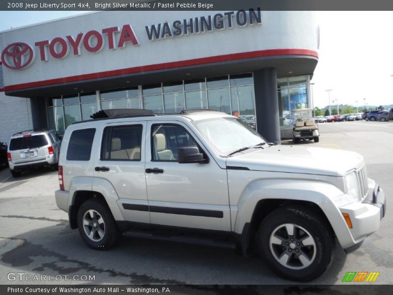 Bright Silver Metallic / Pastel Pebble Beige 2008 Jeep Liberty Sport 4x4