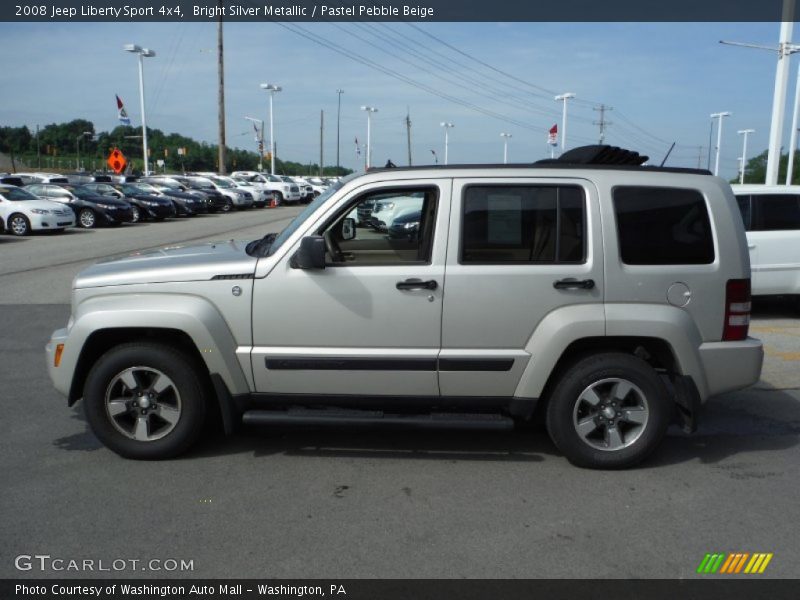 Bright Silver Metallic / Pastel Pebble Beige 2008 Jeep Liberty Sport 4x4