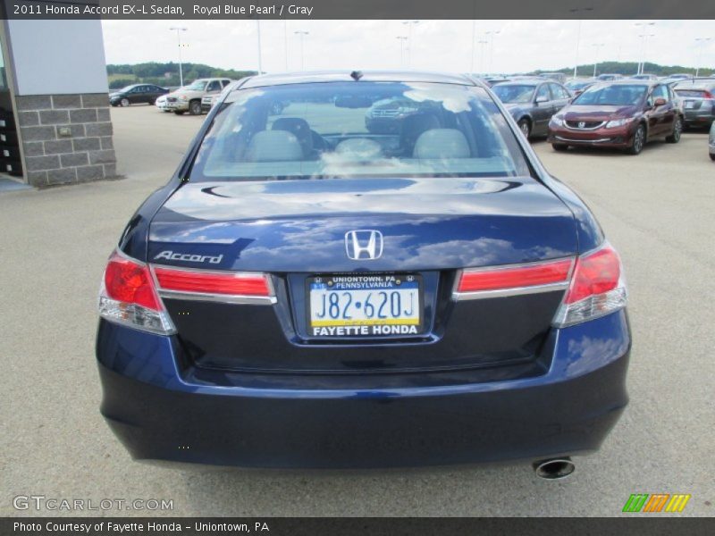 Royal Blue Pearl / Gray 2011 Honda Accord EX-L Sedan