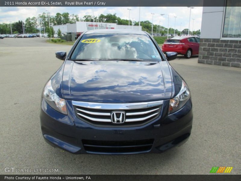Royal Blue Pearl / Gray 2011 Honda Accord EX-L Sedan