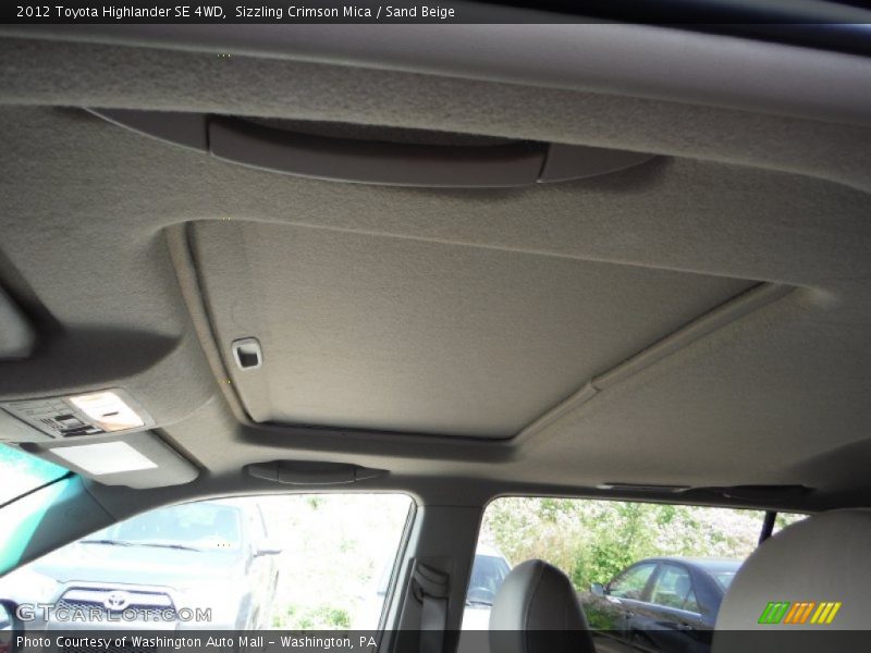 Sizzling Crimson Mica / Sand Beige 2012 Toyota Highlander SE 4WD