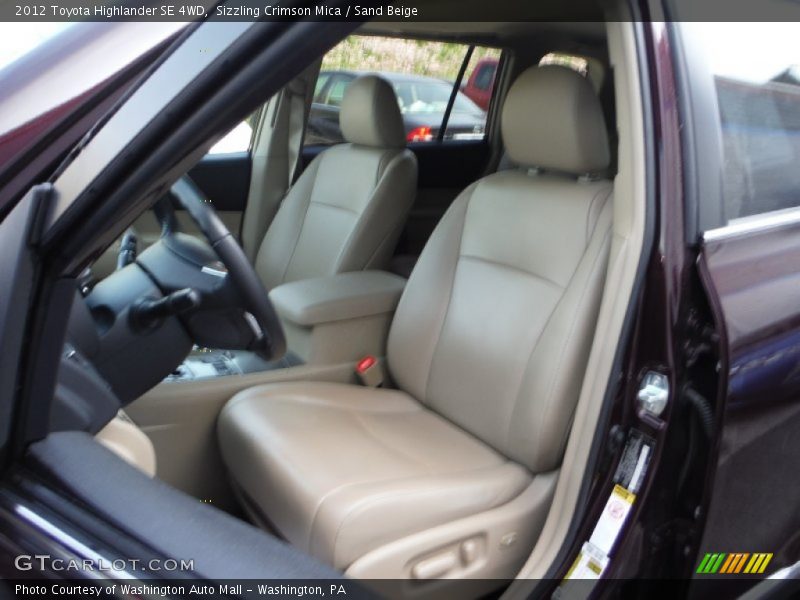 Sizzling Crimson Mica / Sand Beige 2012 Toyota Highlander SE 4WD