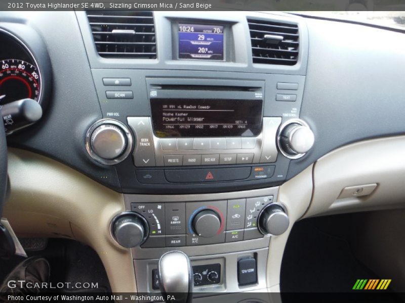 Sizzling Crimson Mica / Sand Beige 2012 Toyota Highlander SE 4WD