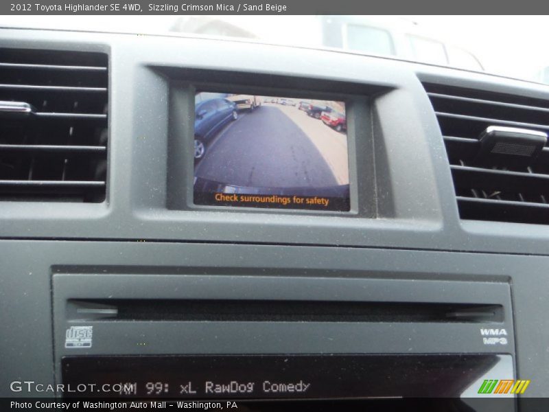 Sizzling Crimson Mica / Sand Beige 2012 Toyota Highlander SE 4WD