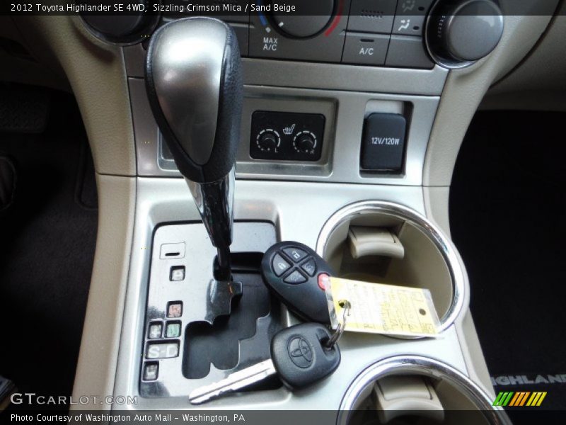 Sizzling Crimson Mica / Sand Beige 2012 Toyota Highlander SE 4WD