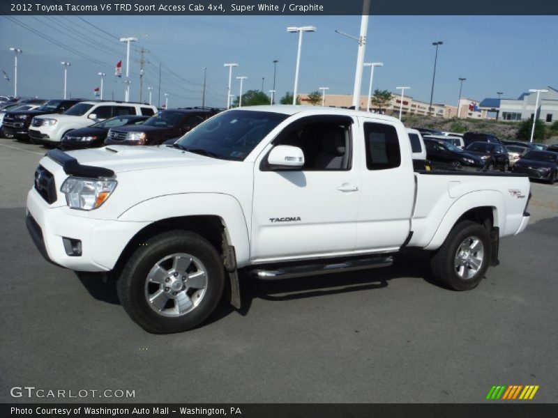 Super White / Graphite 2012 Toyota Tacoma V6 TRD Sport Access Cab 4x4