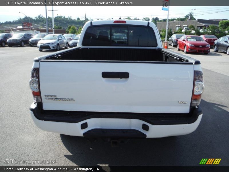 Super White / Graphite 2012 Toyota Tacoma V6 TRD Sport Access Cab 4x4