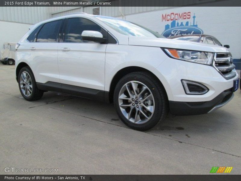 White Platinum Metallic / Ceramic 2015 Ford Edge Titanium