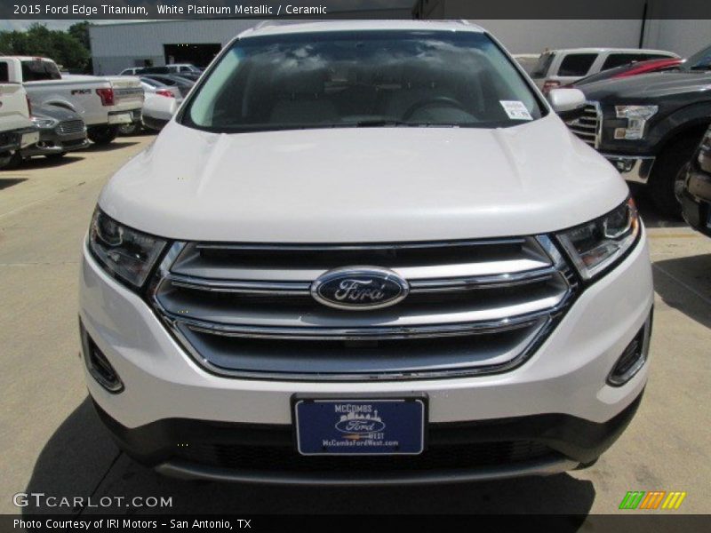White Platinum Metallic / Ceramic 2015 Ford Edge Titanium