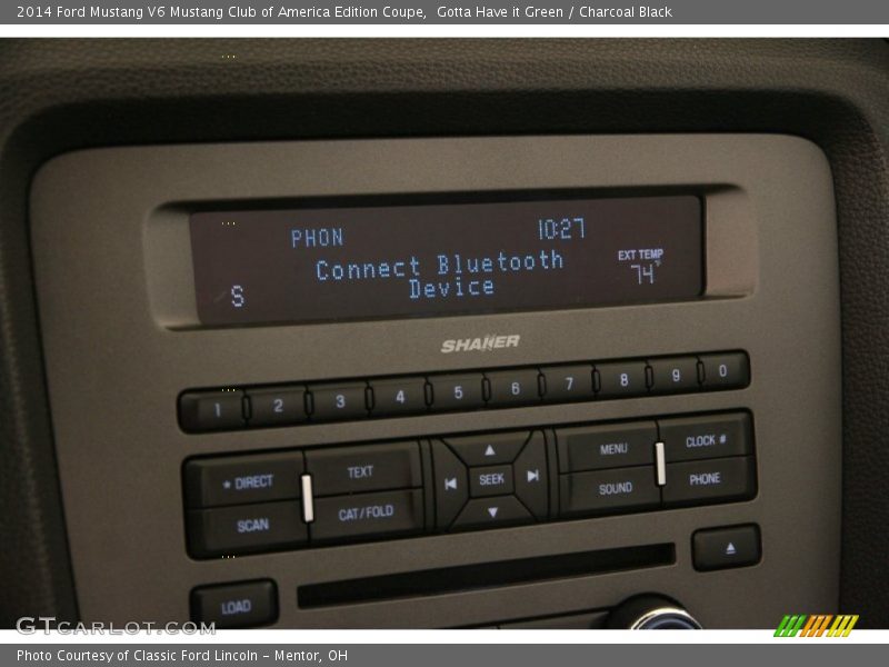 Controls of 2014 Mustang V6 Mustang Club of America Edition Coupe