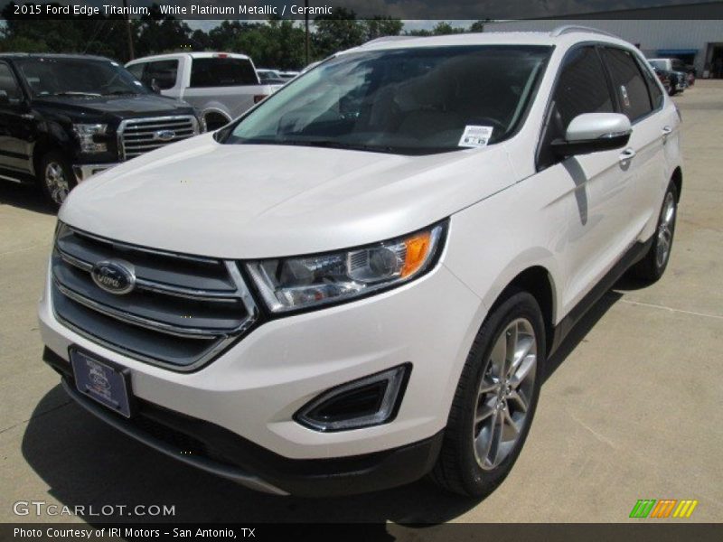 White Platinum Metallic / Ceramic 2015 Ford Edge Titanium