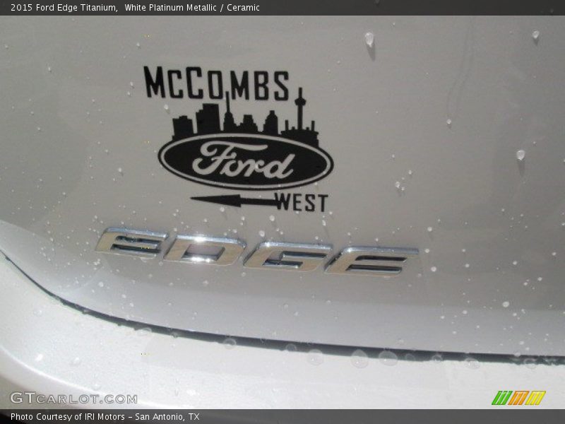 White Platinum Metallic / Ceramic 2015 Ford Edge Titanium
