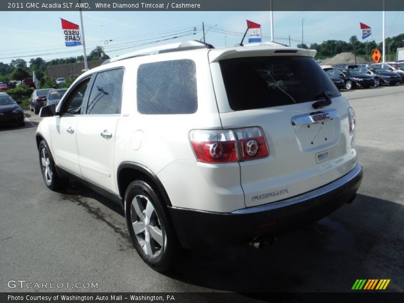 White Diamond Tintcoat / Cashmere 2011 GMC Acadia SLT AWD