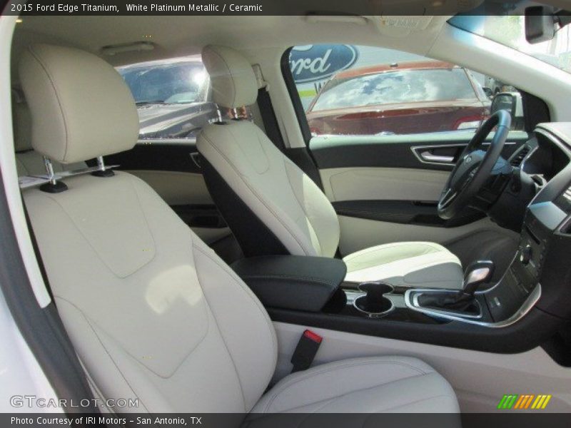 White Platinum Metallic / Ceramic 2015 Ford Edge Titanium