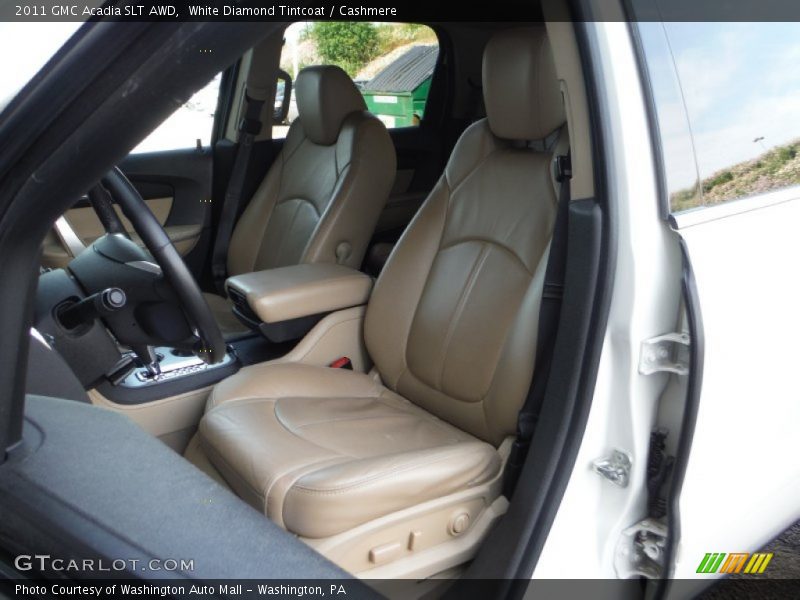 White Diamond Tintcoat / Cashmere 2011 GMC Acadia SLT AWD