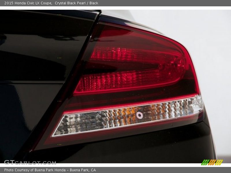 Crystal Black Pearl / Black 2015 Honda Civic LX Coupe