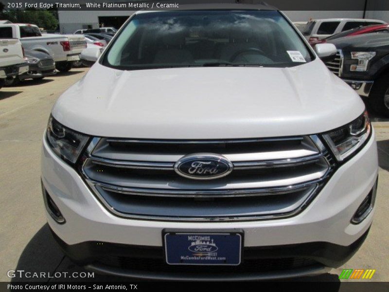White Platinum Metallic / Ceramic 2015 Ford Edge Titanium