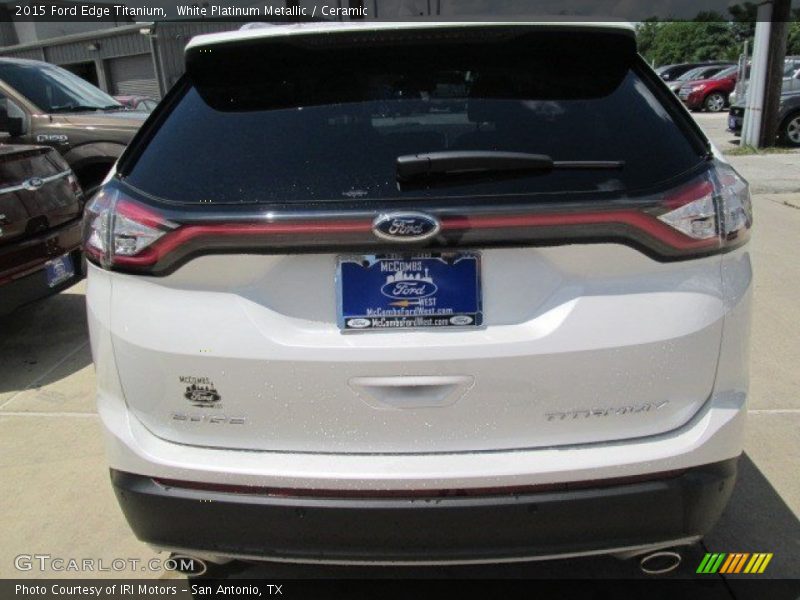 White Platinum Metallic / Ceramic 2015 Ford Edge Titanium