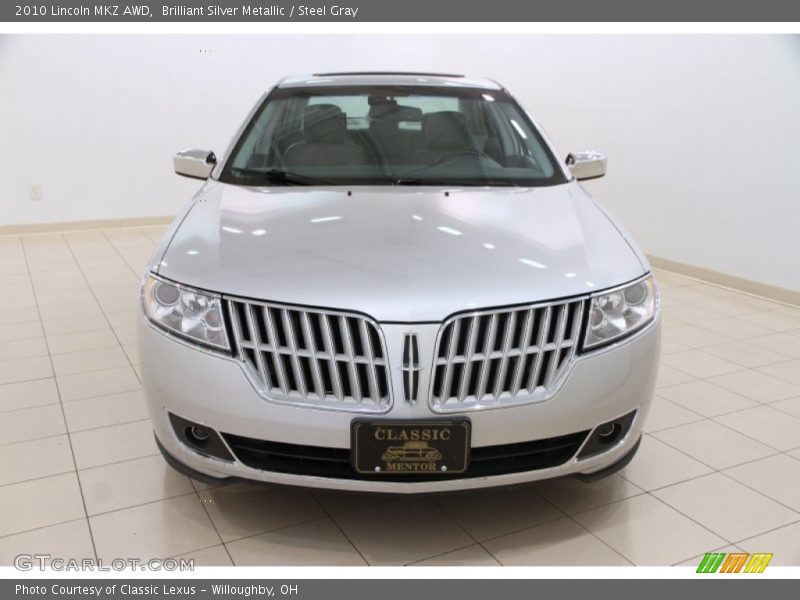 Brilliant Silver Metallic / Steel Gray 2010 Lincoln MKZ AWD