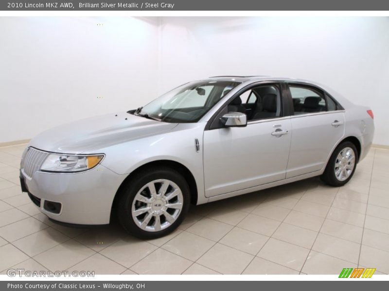 Brilliant Silver Metallic / Steel Gray 2010 Lincoln MKZ AWD