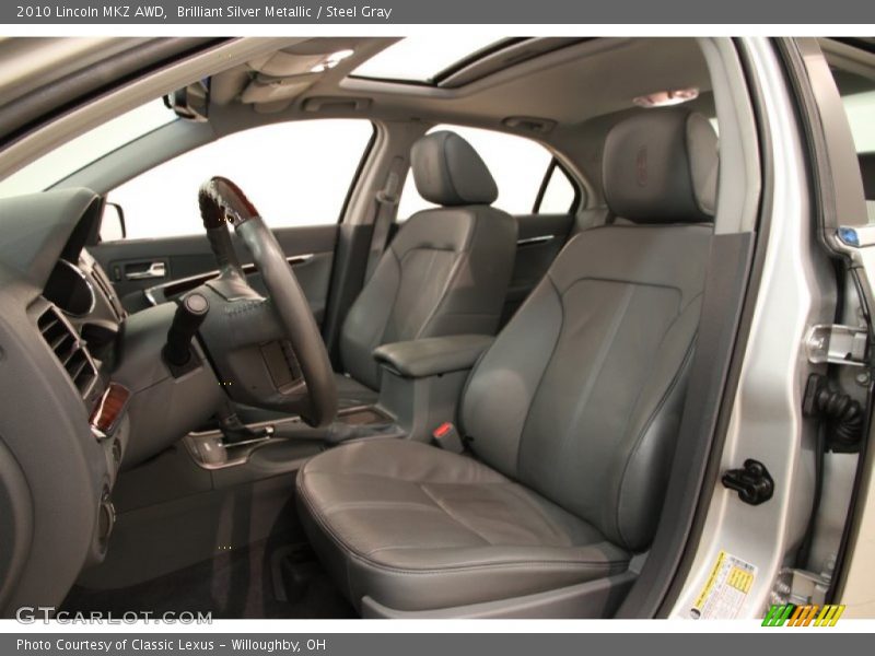 Brilliant Silver Metallic / Steel Gray 2010 Lincoln MKZ AWD