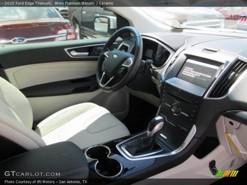 White Platinum Metallic / Ceramic 2015 Ford Edge Titanium