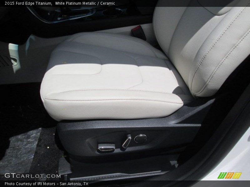 White Platinum Metallic / Ceramic 2015 Ford Edge Titanium