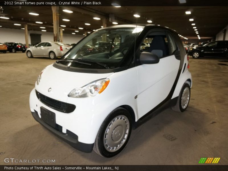 Crystal White / Plain Black 2012 Smart fortwo pure coupe