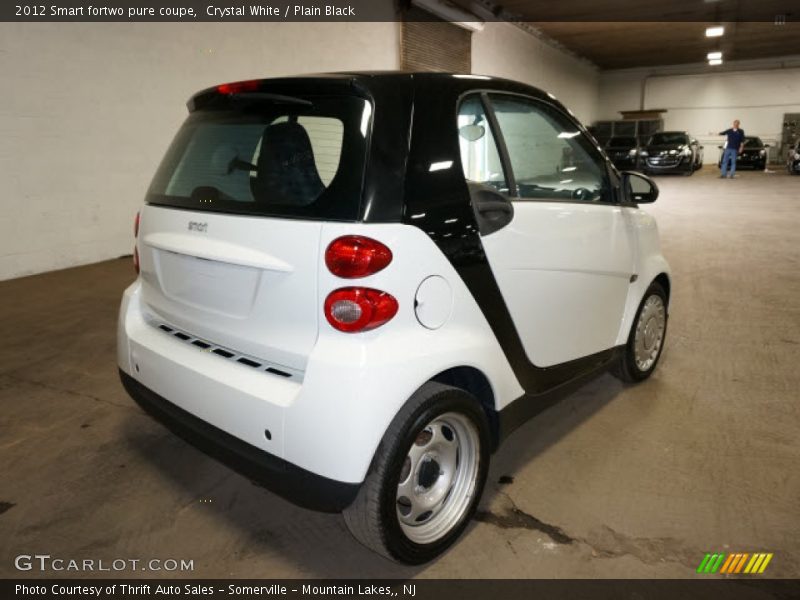 Crystal White / Plain Black 2012 Smart fortwo pure coupe