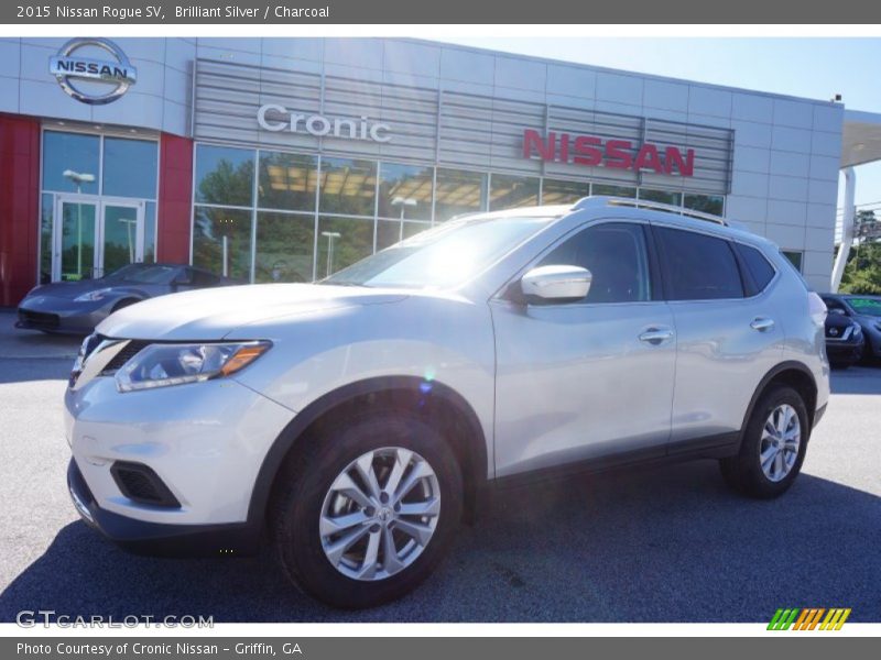 Brilliant Silver / Charcoal 2015 Nissan Rogue SV