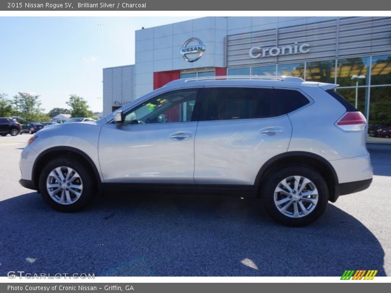Brilliant Silver / Charcoal 2015 Nissan Rogue SV