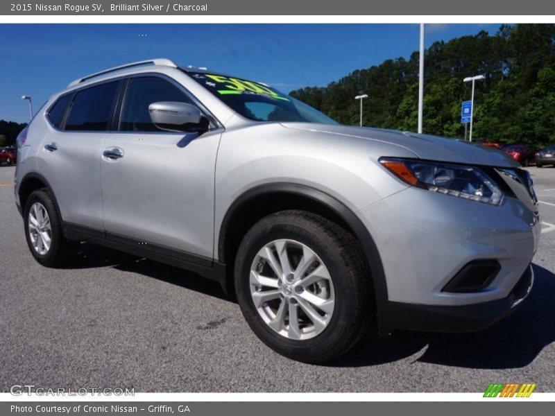 Brilliant Silver / Charcoal 2015 Nissan Rogue SV