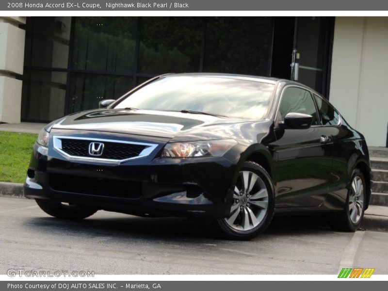 Nighthawk Black Pearl / Black 2008 Honda Accord EX-L Coupe