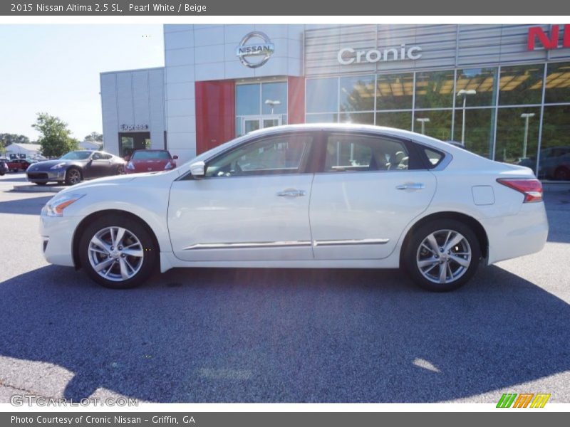 Pearl White / Beige 2015 Nissan Altima 2.5 SL