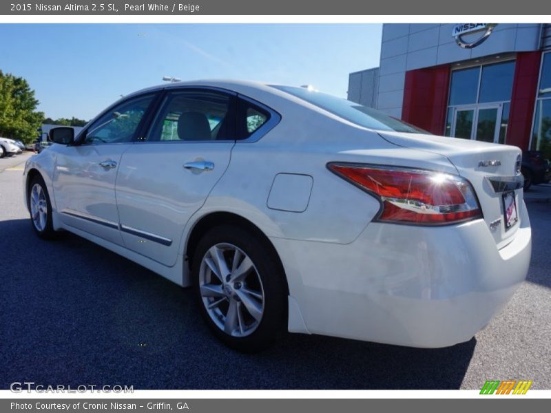 Pearl White / Beige 2015 Nissan Altima 2.5 SL