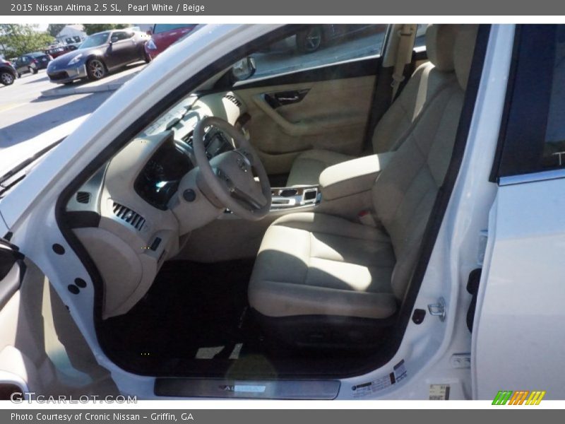 Pearl White / Beige 2015 Nissan Altima 2.5 SL