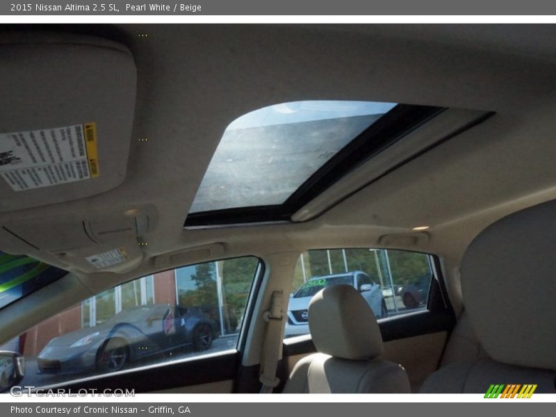 Pearl White / Beige 2015 Nissan Altima 2.5 SL