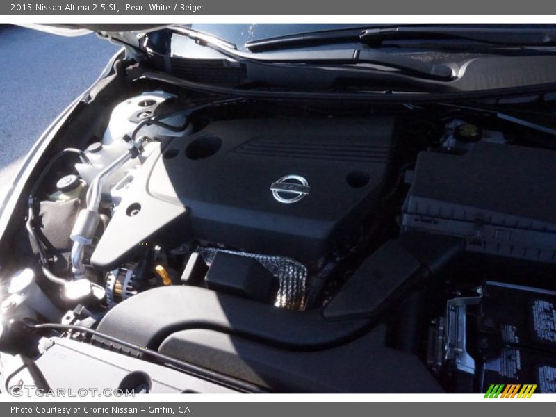 Pearl White / Beige 2015 Nissan Altima 2.5 SL