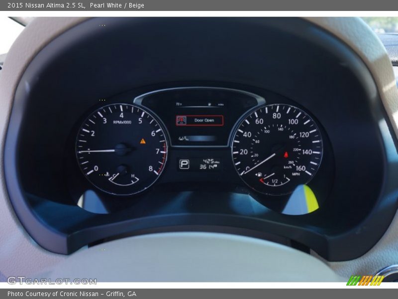 Pearl White / Beige 2015 Nissan Altima 2.5 SL
